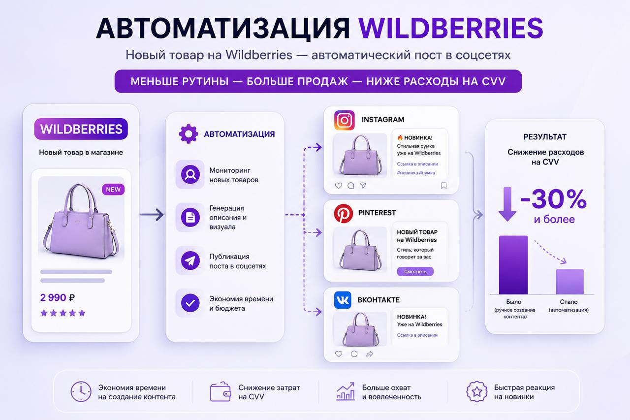Автоматизация Wildberries - Автоматизация + соцсети